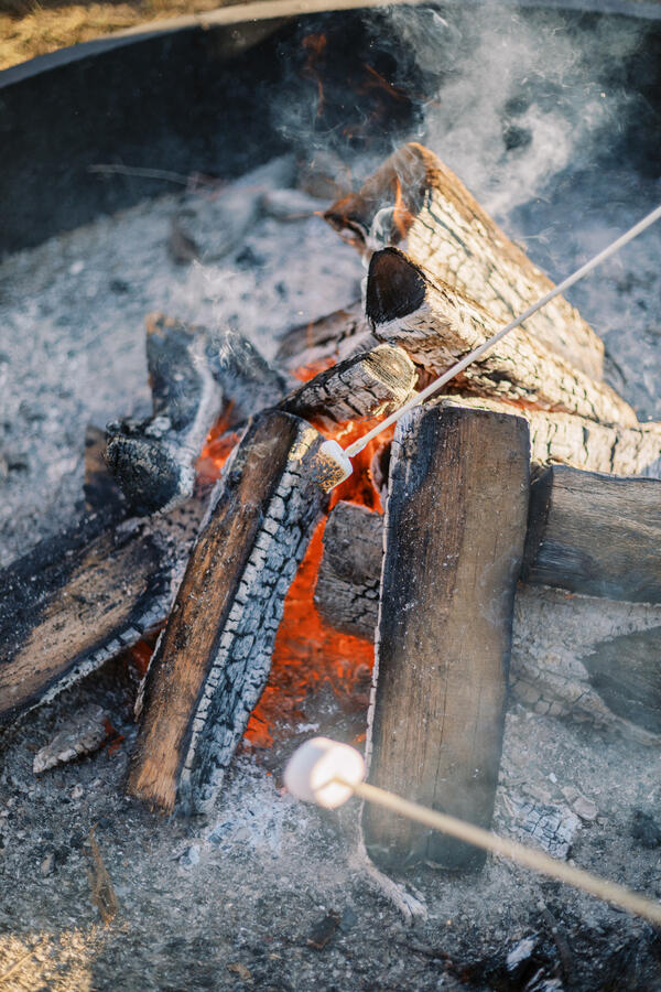 Smores by the fireside Smores by the fireside