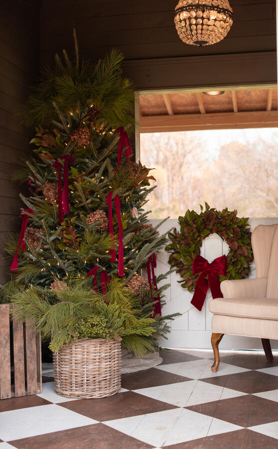 Christmas tree and tag