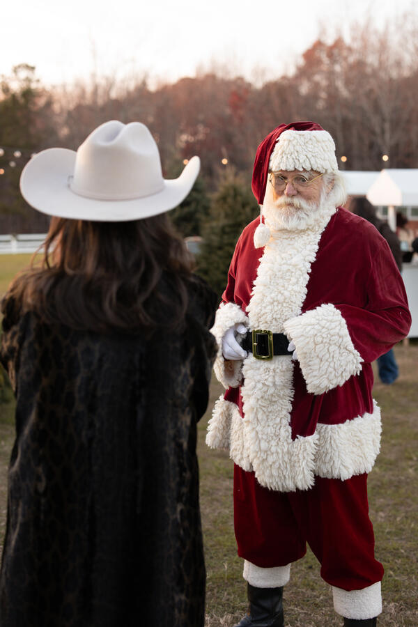 Santa and cowboy hat