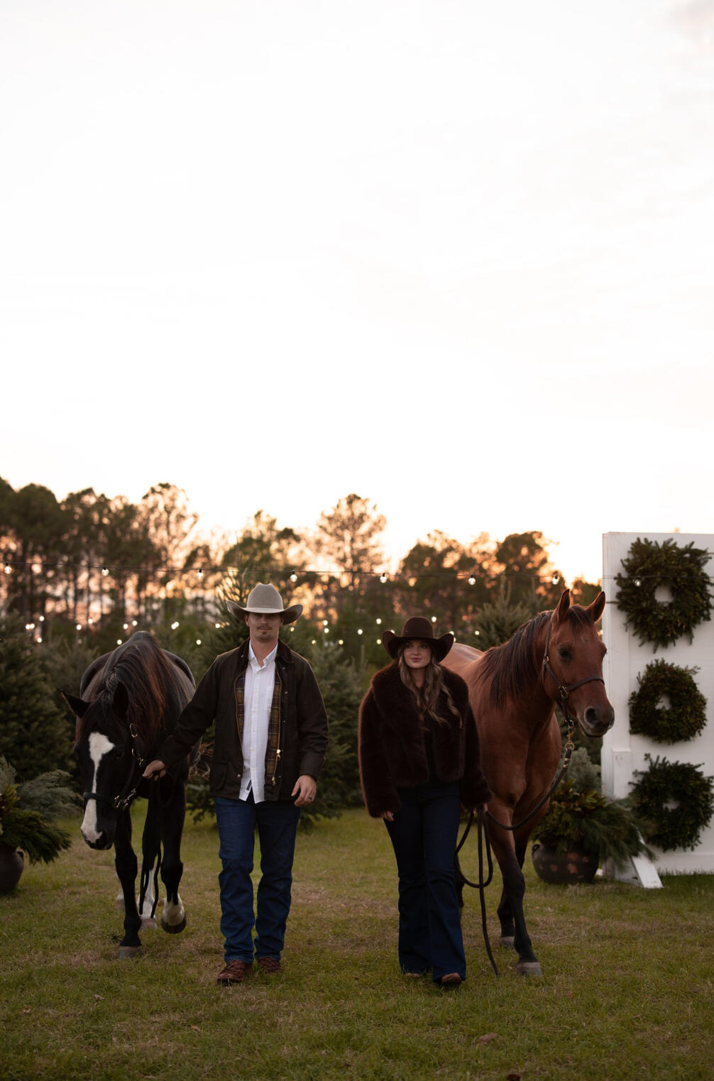 Dillon & Anna Catherine with the horses